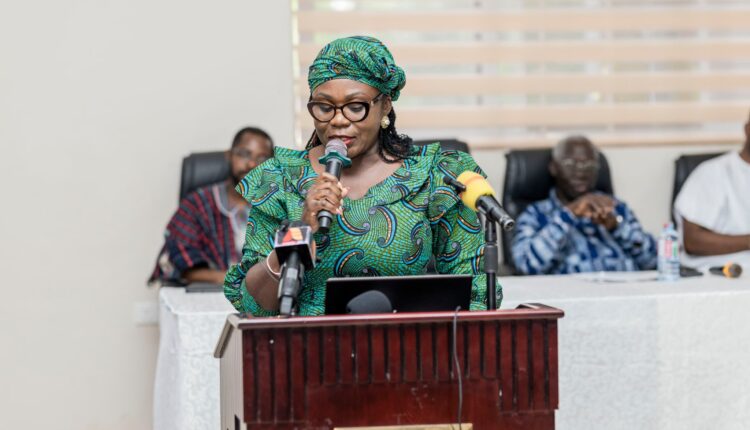 henrietta lamptey registrar of ghana's birth and deaths registry speaking